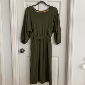Anthropology fleece midi dress